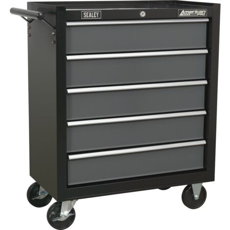 Sealey Rollcab 5 Drawer with Ball-Bearing Slides - Black/Grey AP2505B