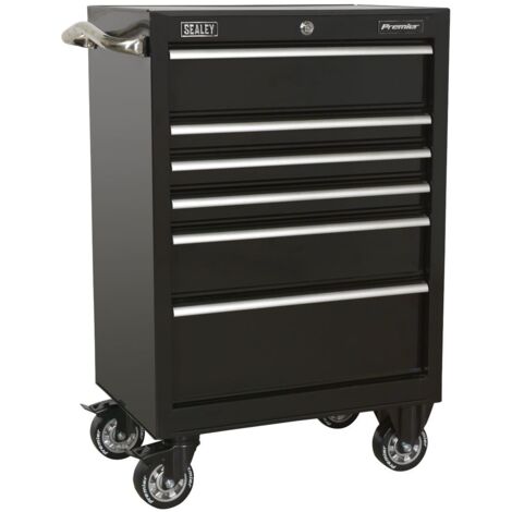 Sealey Rollcab 6 Drawer 675mm Heavy-Duty Black PTB67506