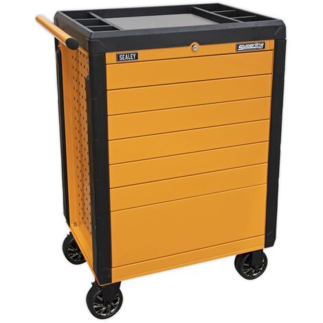 Sealey Rollcab 7 Drawer Push-To-Open - Orange APPD7O