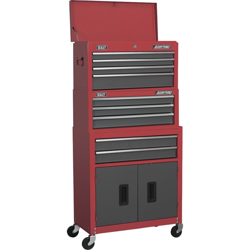 Sealey Rollcab Mid-Box & Topchest Stack - Red