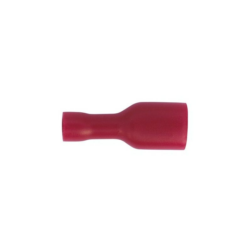 RT16 Fully Insulated Terminal 6.3mm Female Red Pack of 100 - Sealey