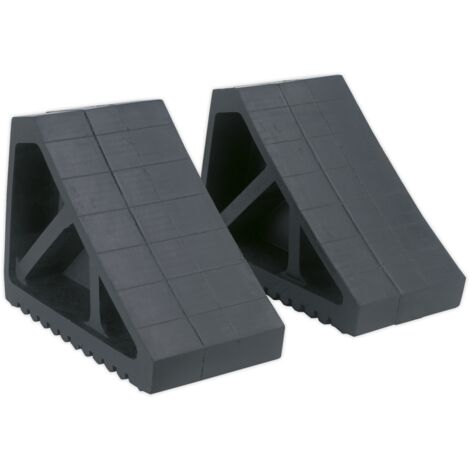 Sealey Rubber Wheel Chocks - Pair WC02