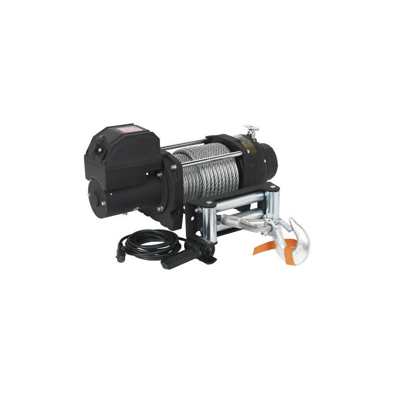 RW8180 12V Industrial Recovery Winch 8180kg Line Pull - Sealey