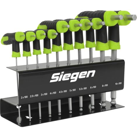 Sealey S01150 Siegen T-Handle Ball-End Hex Key Set 10pc