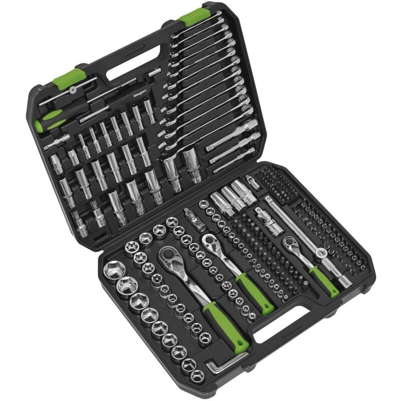 Sealey - S01212 Siegen Socket Set 1/4', 3/8' & 1/2'Sq Drive 219pc