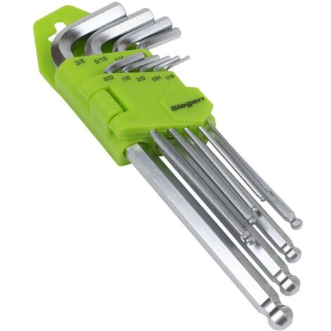 Sealey S01261 Siegen Imperial Long Ball-End Hex Key Set 9pc
