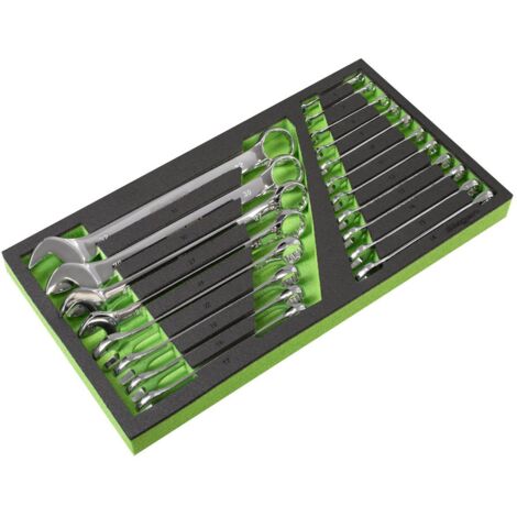 Sealey S01272 Siegen Combination Spanner Set with Tool Tray 19pc
