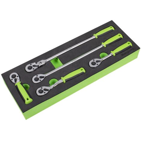 Sealey S01290 Ratchet Wrench Set 1/4""Sq 5pc Drive Flip Reverse
