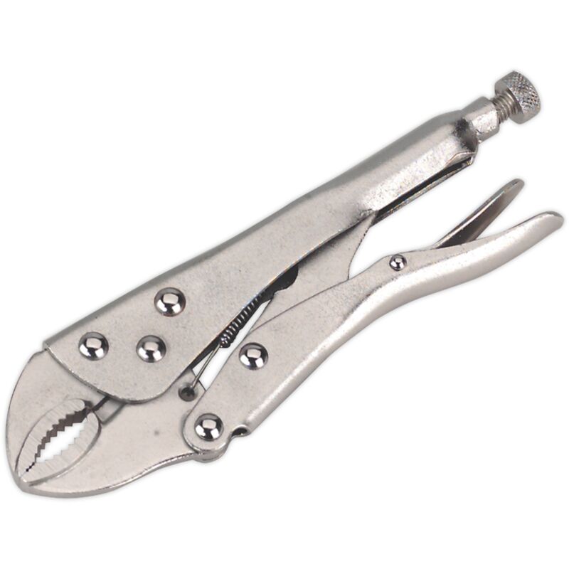 S0486 Locking Pliers 175mm Curved Jaw - Sealey