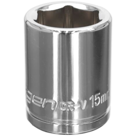 Sealey S0582 Siegen Socket 3/8""Sq Drive 15mm