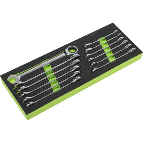 Sealey S0634 Siegen Ratchet Combination Spanner Set 12pc