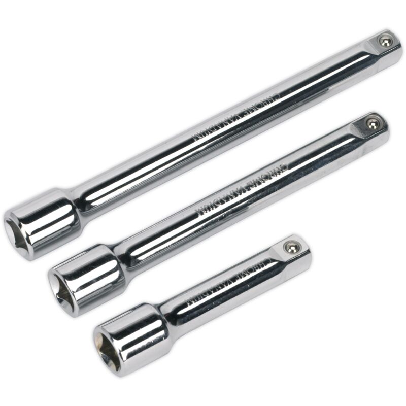 S0719 Extension Bar Set 3pc 3/8'Sq Drive - Sealey