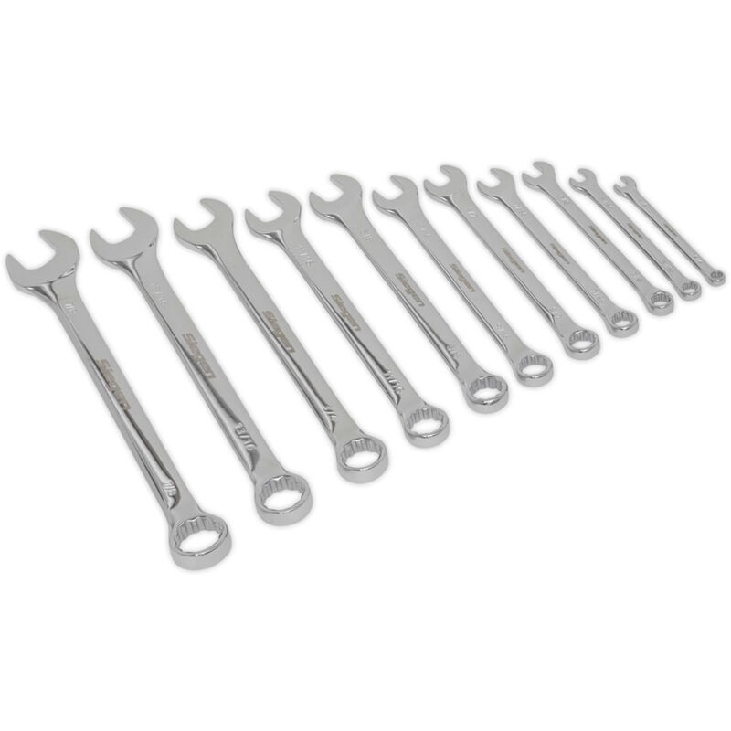 S0857 Combination Spanner Set 11pc Imperial - Sealey