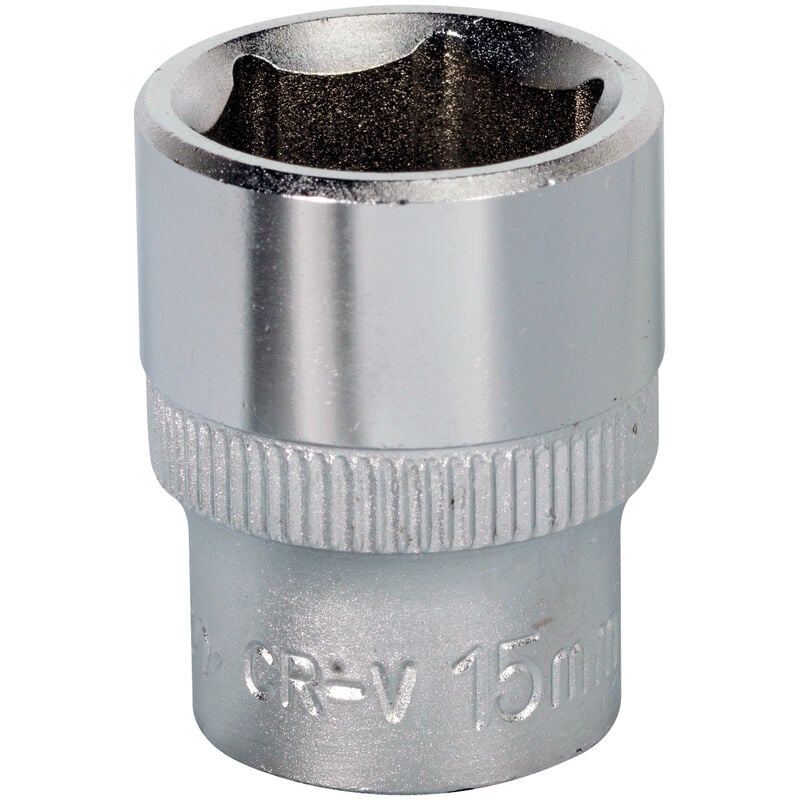 3/8''Sq Drive Socket 15mm WallDrive Chrome Standard Length S3815 - Sealey