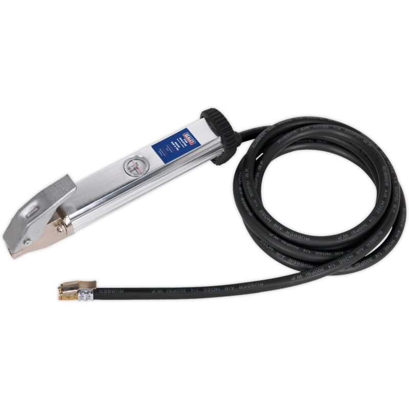 SA396 Tyre Inflator with 2.7m Hose & Clip-On Connector - Sealey