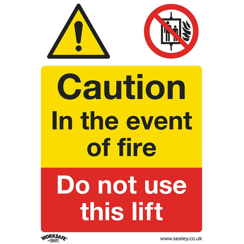 Sealey - SS43P10 Warning Safety Sign - Caution Do Not Use Lift - Rigid Plastic - Pack of 10