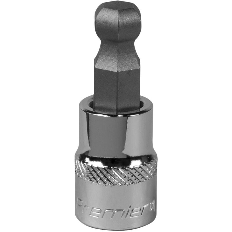 SBBH008 Premier Ball-End Hex Socket Bit 3/8'Sq Drive 10mm - Sealey