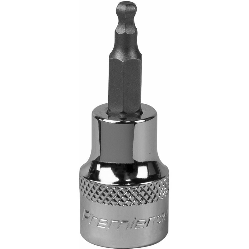 Ball-End Hex Socket Bit 4mm 3/8''Sq Drive SBBH002 - Sealey