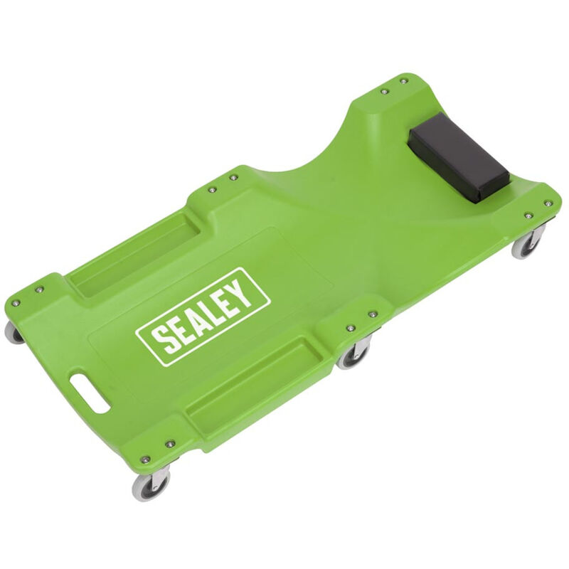 SCR80HV Composite Creeper with 6 Wheels - Hi-Vis Green - Sealey