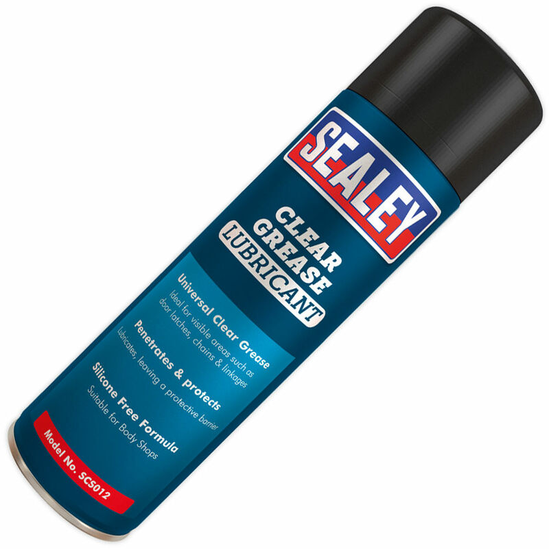 SCS012 Clear Grease Lubricant 500ml Pack of 6 - Sealey