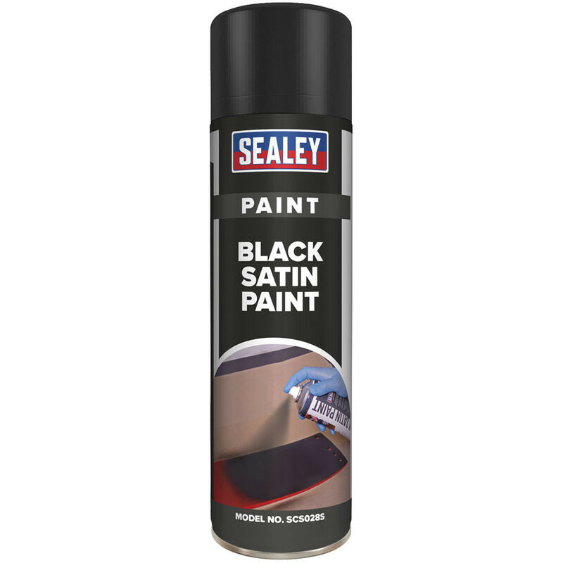 Sealey SCS028S Black Satin Paint 500ml