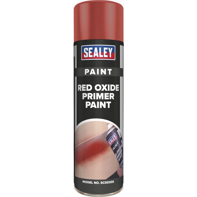 SCS030S Oxide Primer Paint 500ml - Red - Sealey