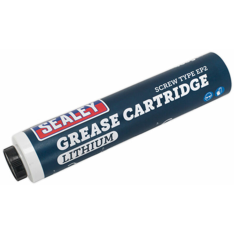 SCS107 Screw Type EP2 Lithium Grease Cartridge 400g - Sealey
