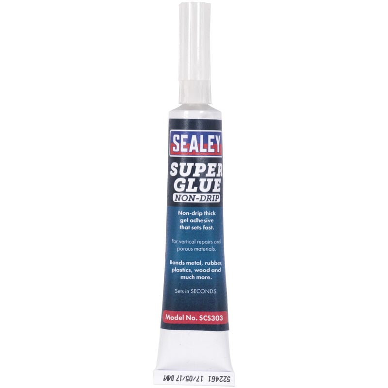 Super Glue Non-Drip Gel 20g Pack of 20 SCS303 - Sealey