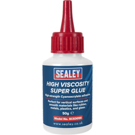 Sealey SCS305 High Viscosity Super Glue - Cyanoacrylate Adhesive, Fast-Bonding Formula 50g 25pc - Clear