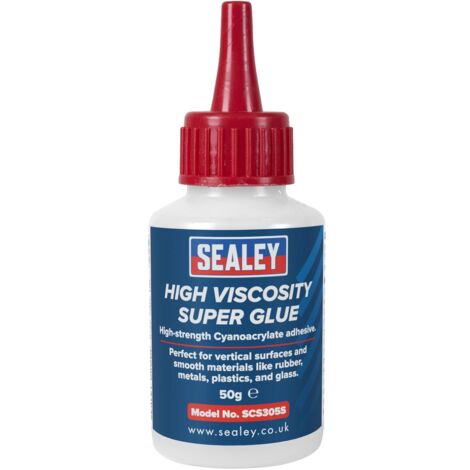 Sealey SCS305S High Viscosity Super Glue - Cyanoacrylate Adhesive, Fast-Bonding Formula - 50g - Clear