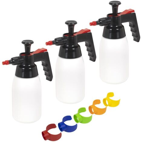 Sealey SCSGCOMBO Premium Pressure Solvent Sprayers & Colour-Coded Caps Combo 1L