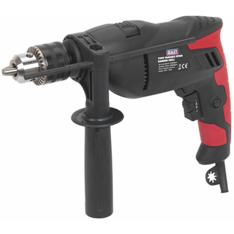 Sealey - Hammer Drill �13mm Variable Speed with Reverse 750W/230V SD750