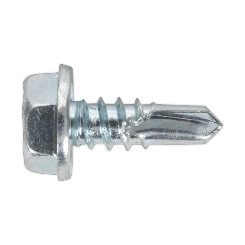 Self Drilling Screw 4.8 x 13MM Hex Head Zinc din 7504K Pack of 100 - Sealey