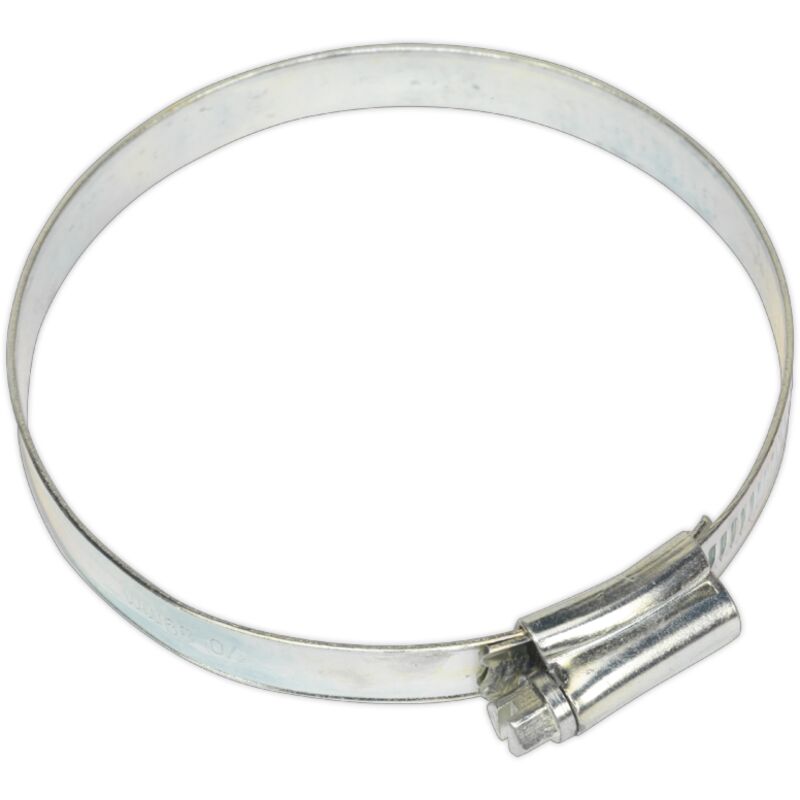 Hose Clip Zinc Plated 70-89MM Pack of 10 - Sealey