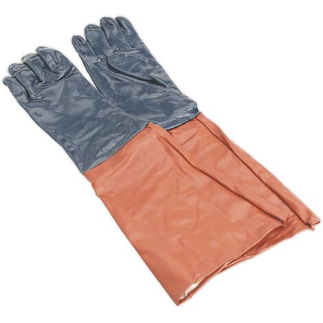 Sealey Shot Blasting Gauntlets 585mm Cuffed Pair SSP41