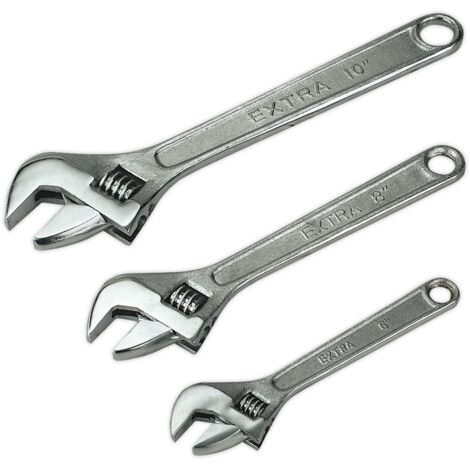 Sealey Siegen Adjustable Wrench Set 3pc S0448