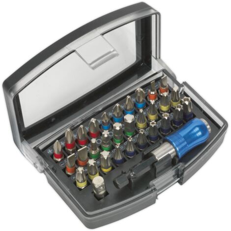Sealey Siegen Colour-Coded Power Tool Bit Set 32pc S01035
