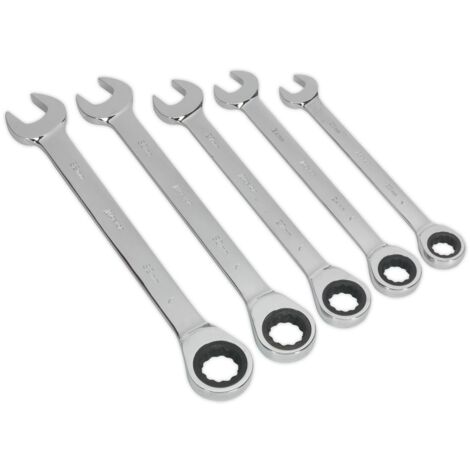 Sealey Siegen Combination Ratchet Spanner Set 5pc S0985