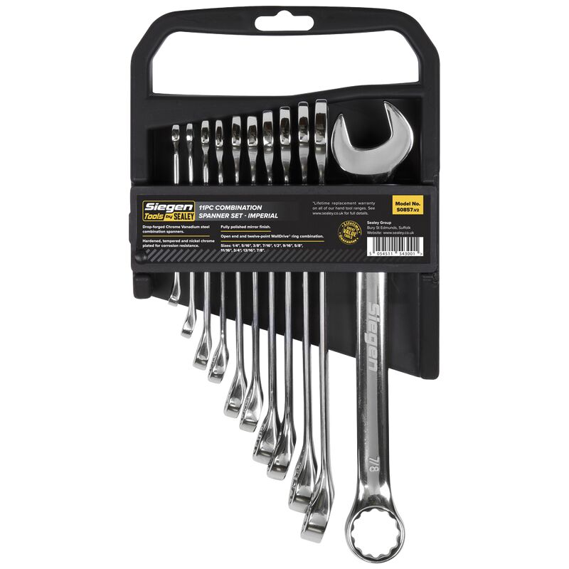 Siegen Combination Spanner Set11 Piece Imperial