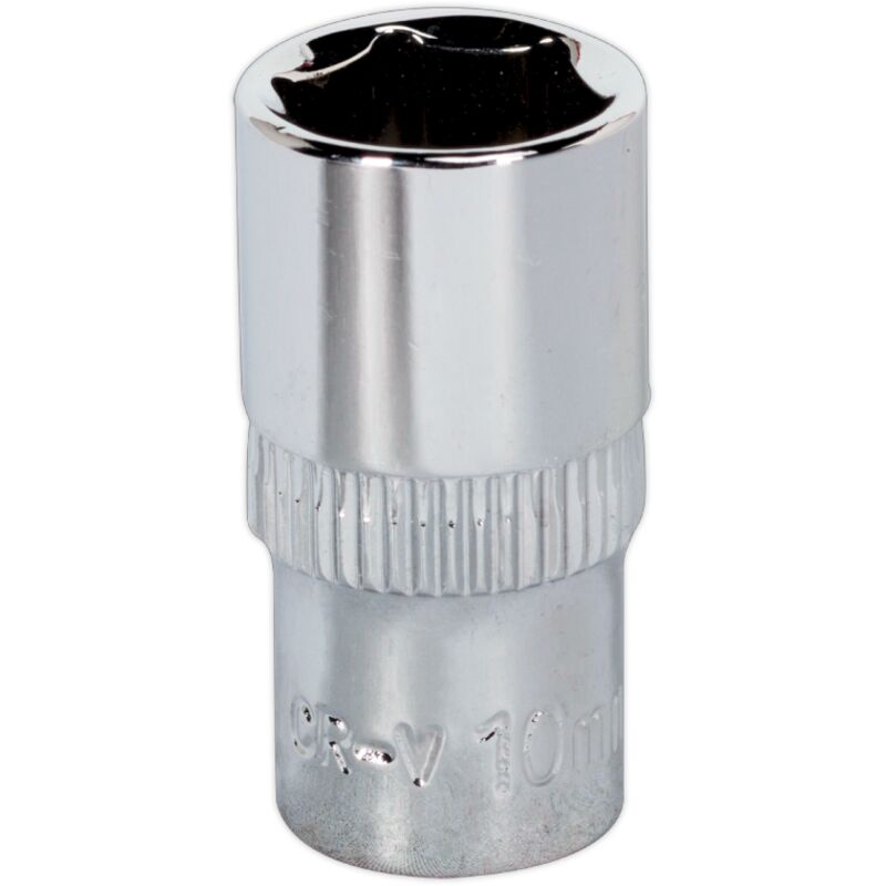 WallDrive Socket 10mm 1/4' Square Drive Fully Polished - Sealey