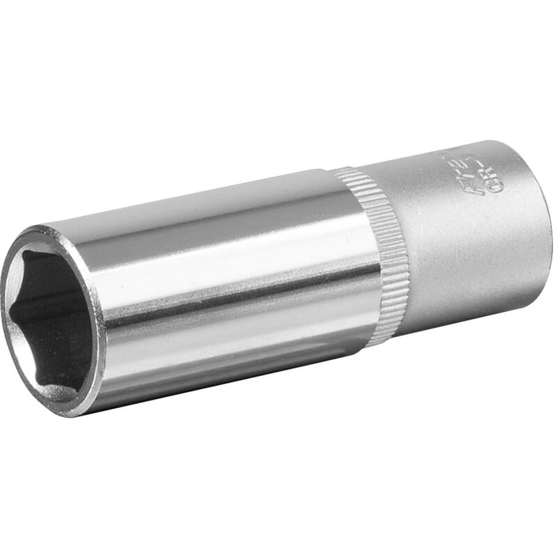 15mm Deep 3/8''Sq Drive WallDrive Socket Chrome Hardened Tempered S3815D - Sealey