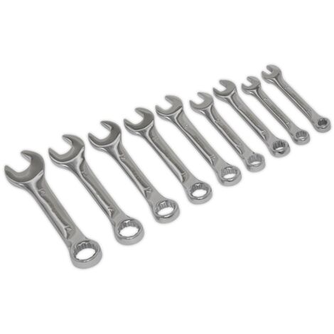 Sealey Siegen Stubby Combination Spanner Set 9pc S01157