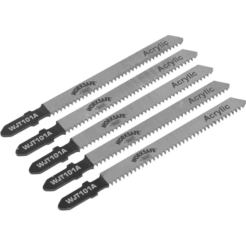 Sealey - WJT101A Worksafe Jigsaw Blade for Metal 75mm 12tpi - Pack of 5