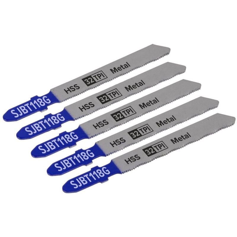 Sealey - SJBT118G Jigsaw Blade for Metal 75mm 32tpi - Pack of 5