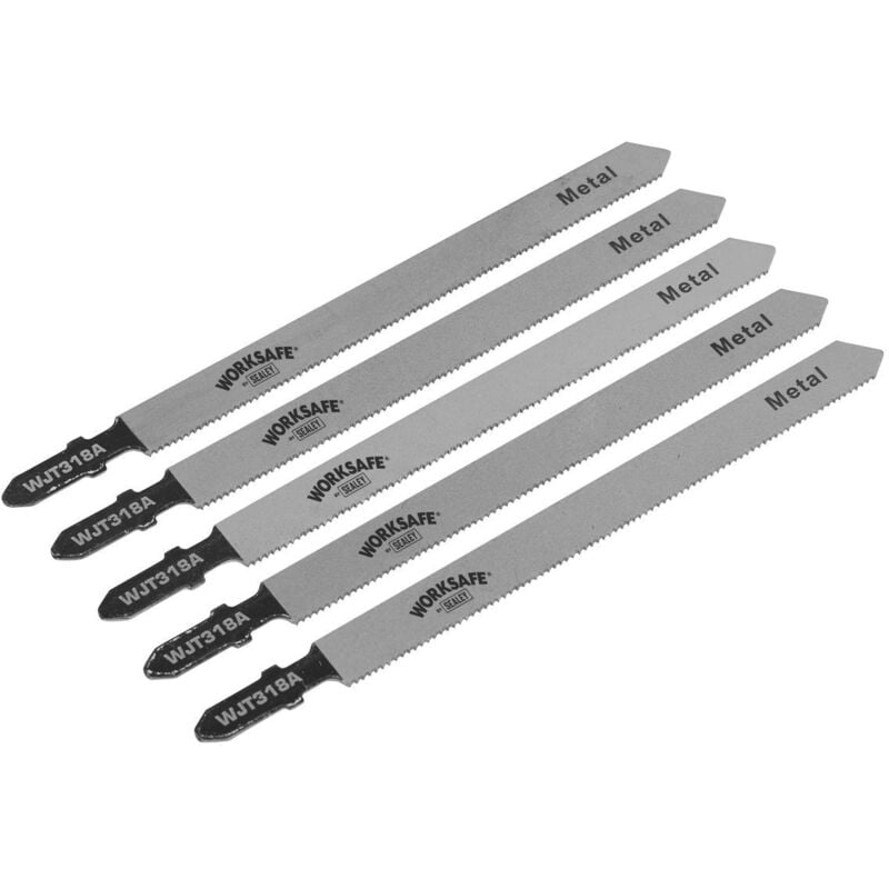 Sealey - WJT318A Jigsaw Blade for Metal 105mm 21tpi - Pack of 5
