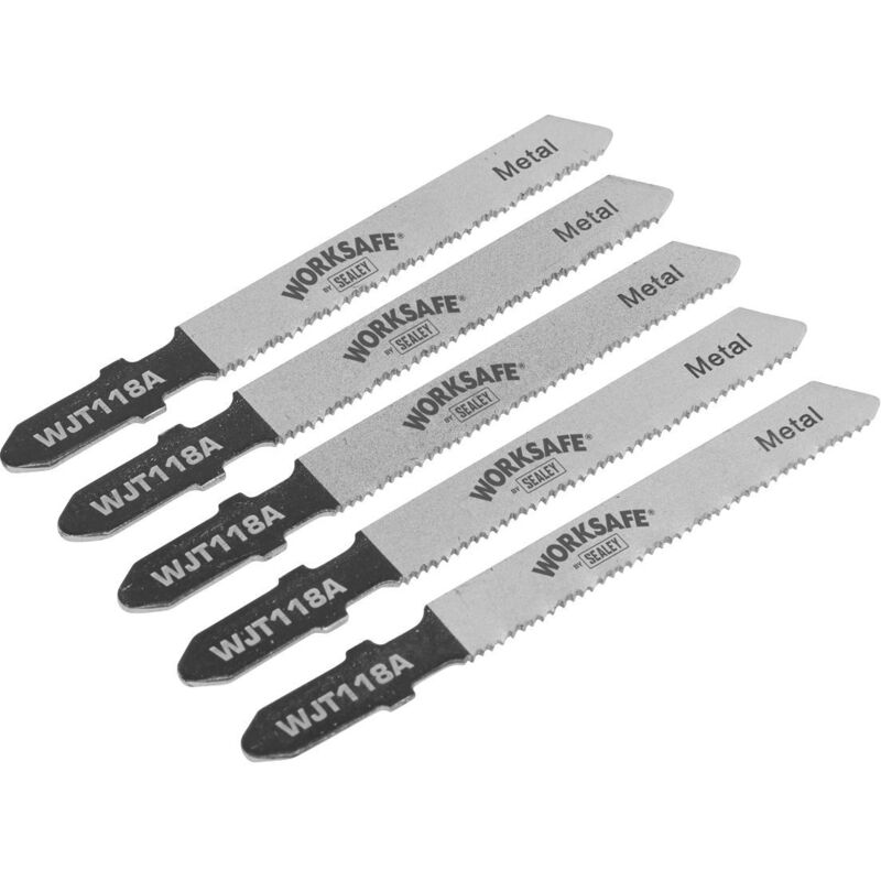 Sealey - WJT118A Worksafe® Jigsaw Blade for Metal 55mm 21tpi - Pack of 5