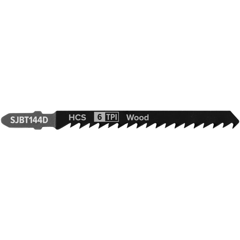 Sealey - Jigsaw Blade General Wood 100mm 6tpi, Pack of 5