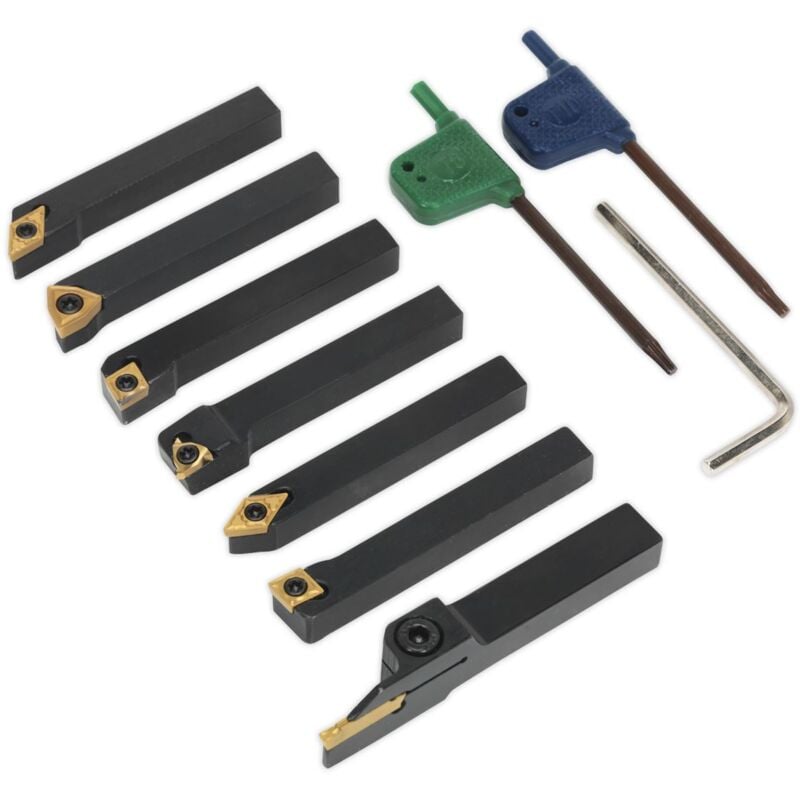 SM3025CS6 Indexable Lathe Turning Tool Set 10mm 7pc - Sealey