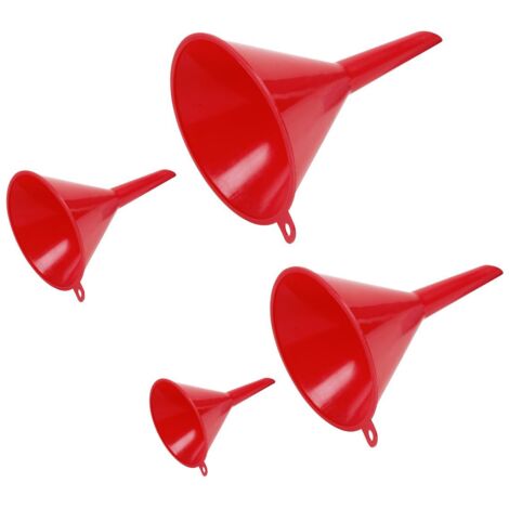 Sealey Small Funnel Set4 Piece Economy Fixed Spout