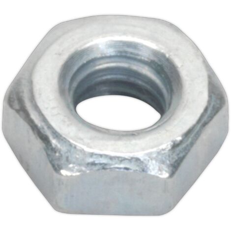 Sealey SN3 Zinc Plated Steel Nut M3, DIN 934 - Pack of 100